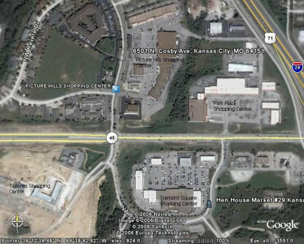 Picture Hills Shopping Center: 6409 N Cosby Ave, Kansas City, MO 64151